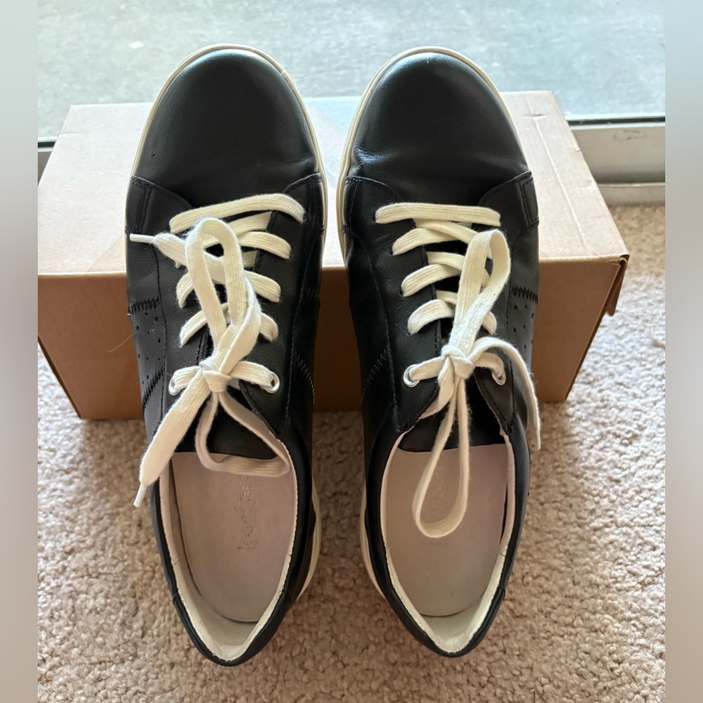 Josef Seibel Black Leather Sneakers